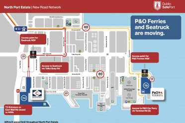 P&O FERRIES AND SEATRUCK SWITCH TERMINAL LOCATIONS WITHIN DUBLIN PORT